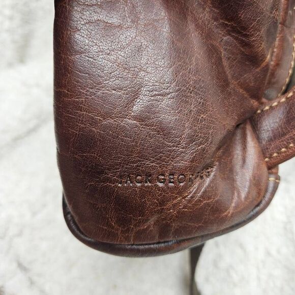 Jack Georges Voyager Brown Leather‎ Convertible Backpack - Picture 4 of 9
